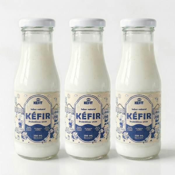 Pack de 3 botellas de kéfir natural KEFIT 250 ml