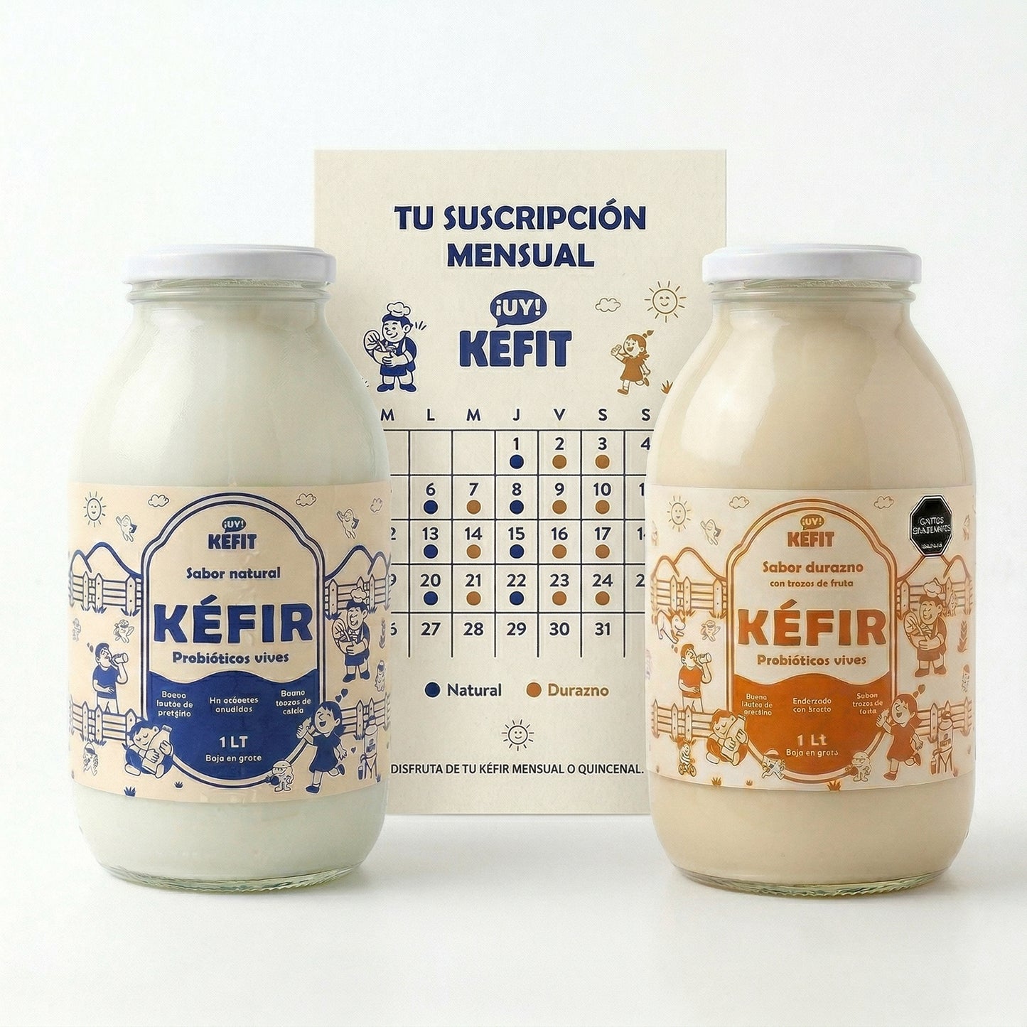 Club Kéfir Mensual KEFIT — 4 litros de kéfir natural